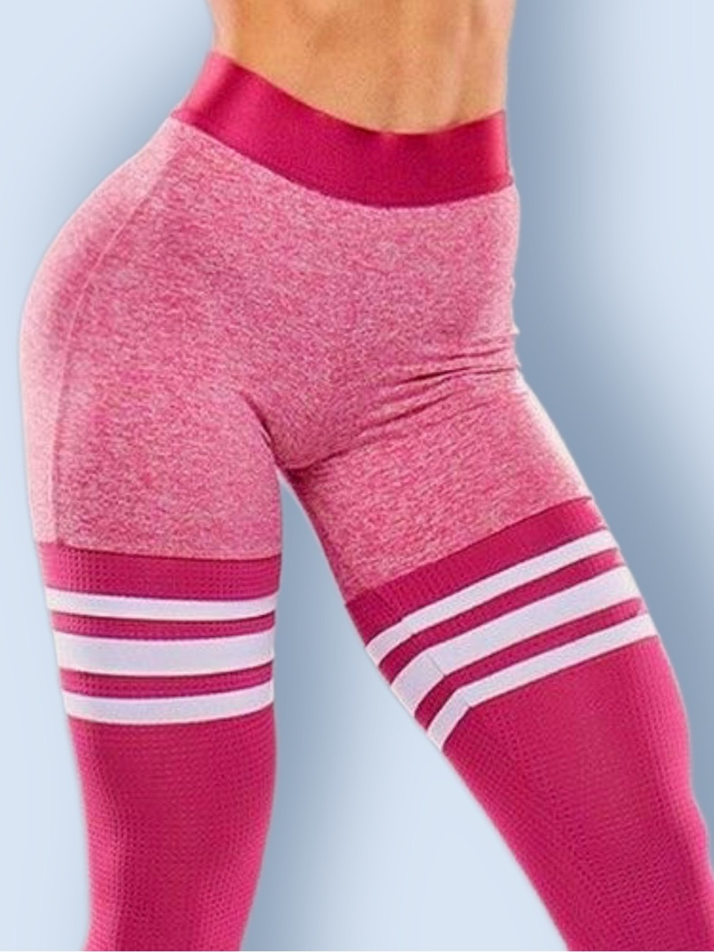 Bombshell Sportswear Thigh High Sock Leggings Rosebud S Retro Athletic Gym Chic